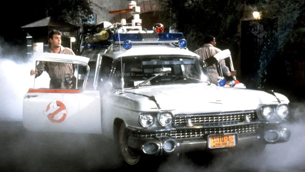 7 Of The Most Iconic Horror Movie Cars: Ghostbusters - 1959 Cadillac Miller-Meteor Ambulance/Hearse Conversion
