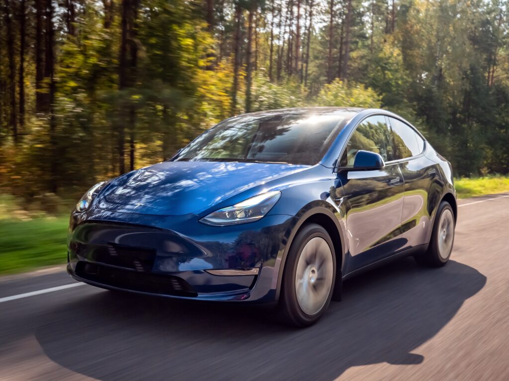 Blue Tesla Model Y