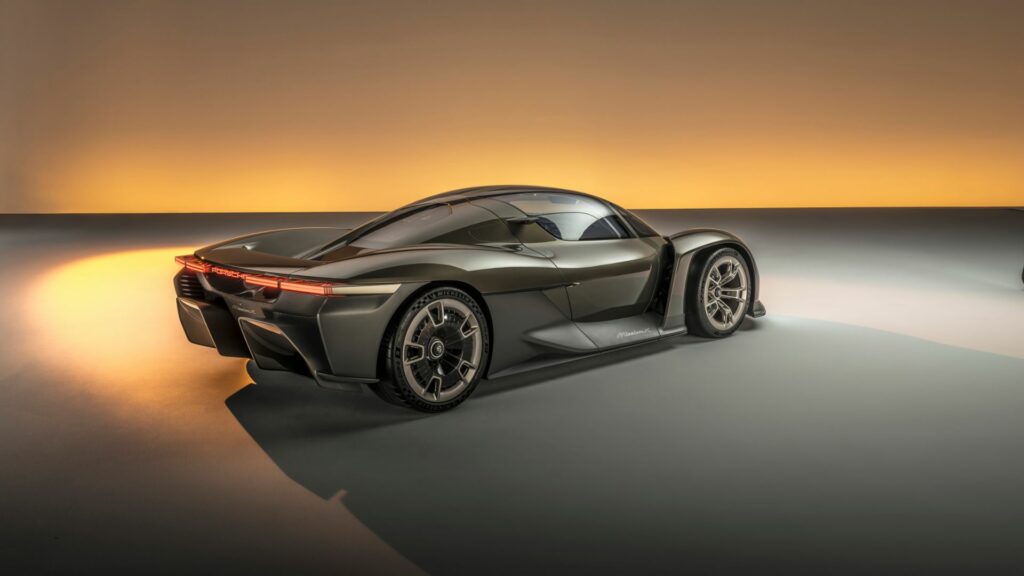 Porsche Mission X - Rear three quarter view