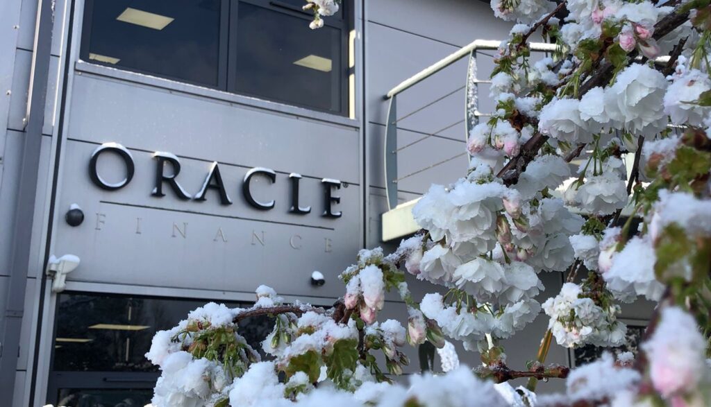 Oracle Finance Celebrates Funding £2billion! - Oracle Finance building 2024 Blossom Tree