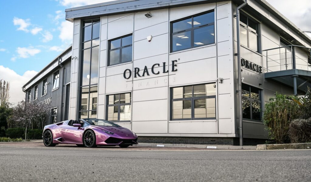 The Lamborghini Huracan Spyder outside our Knaresborough offices