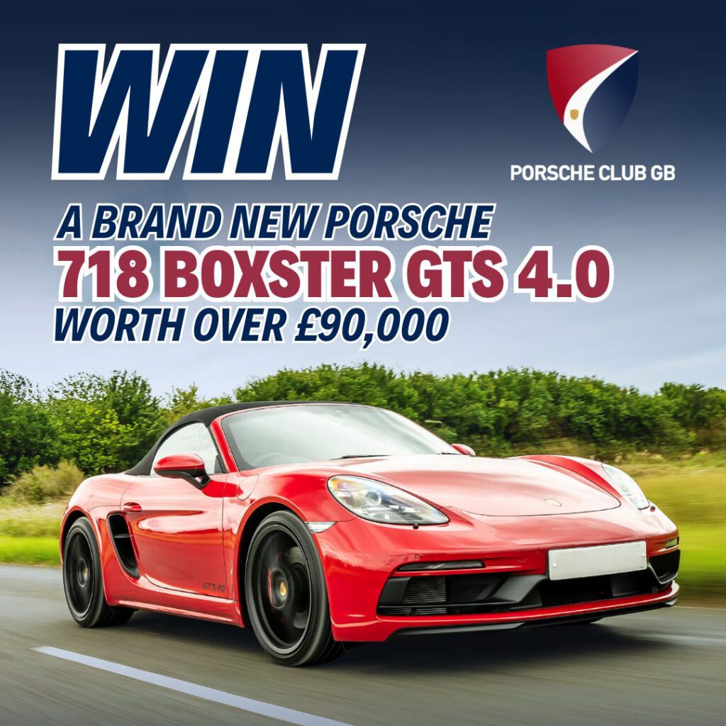 Win A Brand New Porsche 718 Boxster GTS
